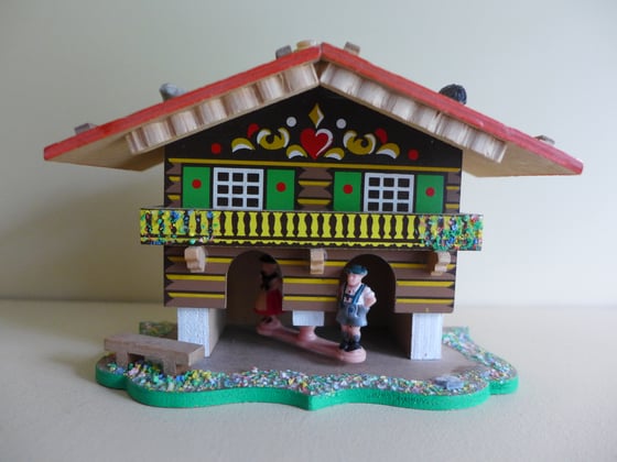 Image of **SPRING SALE** Kitsch Vintage German Weather Chalet House