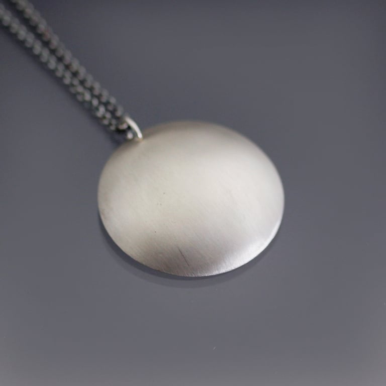 Oxidized Silver Cupped Emily Dickinson Necklace Image 5