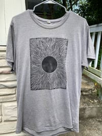 Image 1 of 'Black Hole Sun' Custom Blockprinted Tee (M Oneshot)