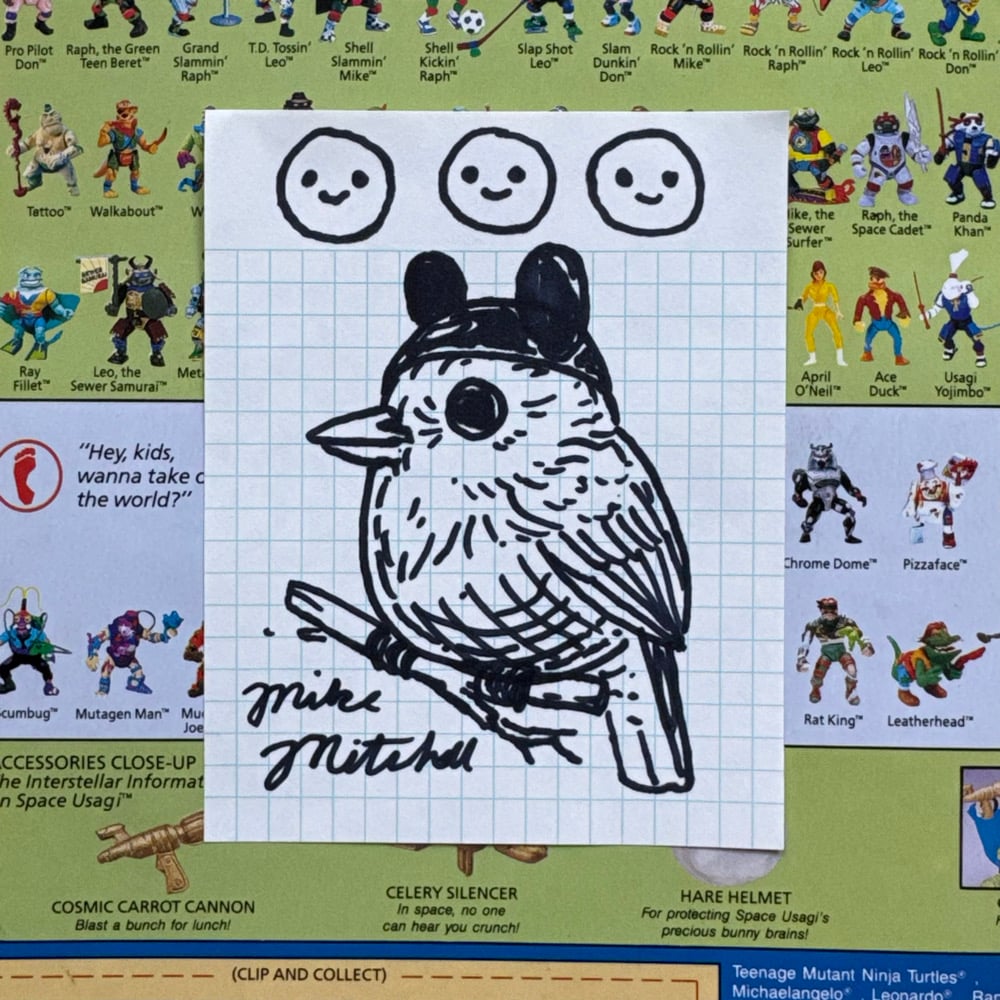 Image of Fat Bird Sharpie Sketch #52
