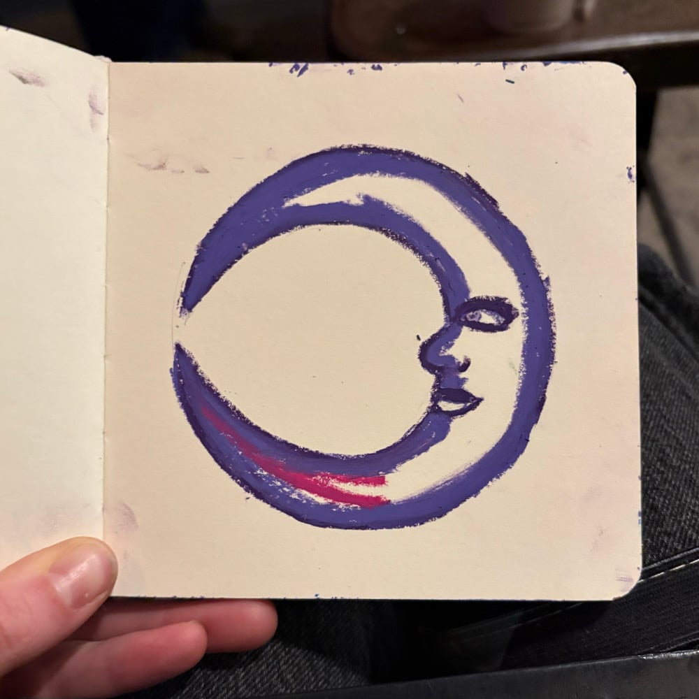 Image of the moon 5x5 mini art print