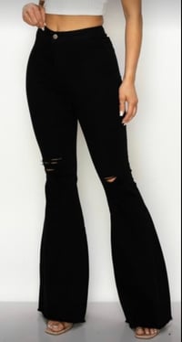 Image 3 of Denim High Rise Flare Jeans