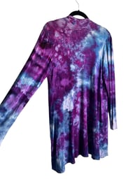Image 8 of S Jersey Knit Cardigan in Purple Haze Ice Dye