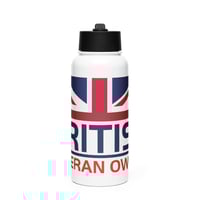 Image 4 of British Veteran Owned Stainless steel water bottle with a straw lid