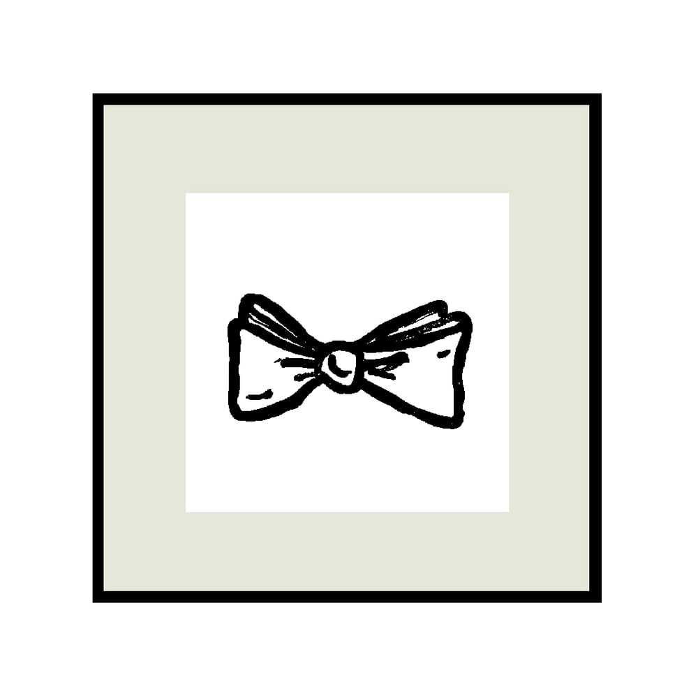 Image of BOW TIE OUTLINE PRINT