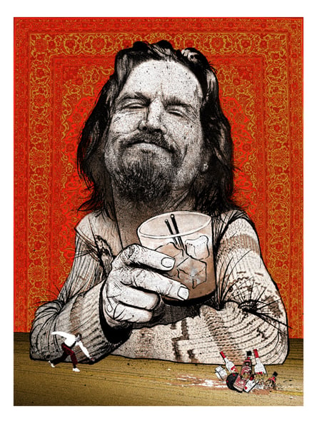 Image of Drinking Buddies The Dude Mini Print