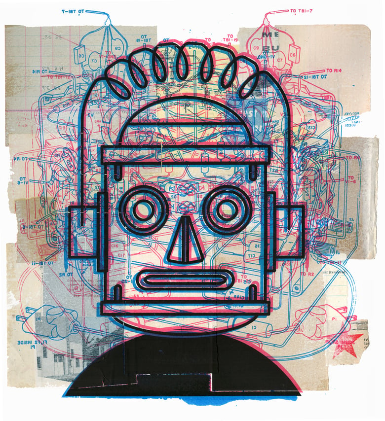 Image of Wired Robot (collage)