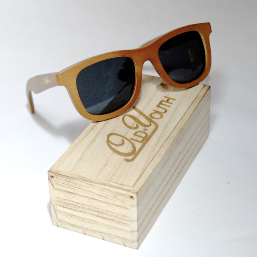 Image of Tan "Originals" Wooden Sunglasses