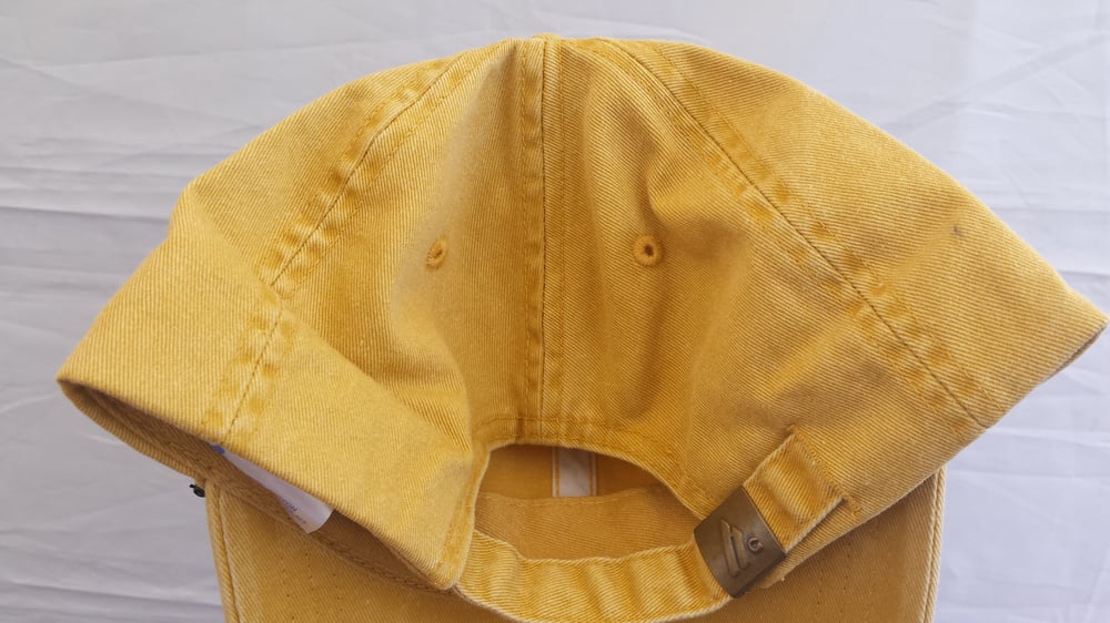 Mustard Baseball Hat with Crystal Butterfly