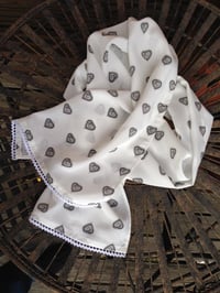 Image 3 of Scarf Silk Signature Heart Design