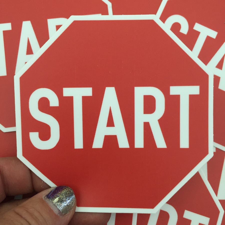 Image of Start Sign Sticker