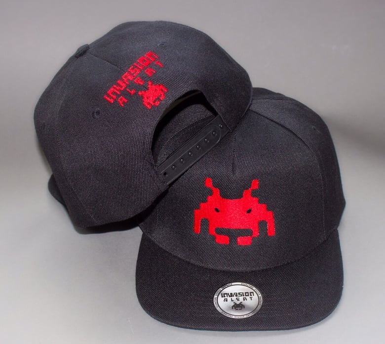 Image of INVASION SNAPBACK (red on black)