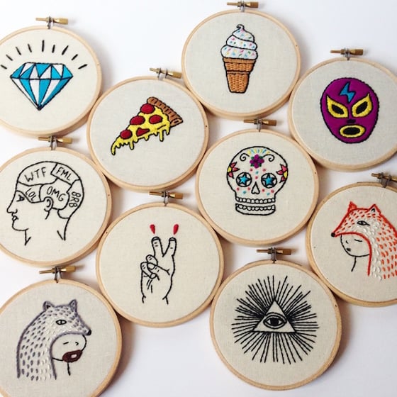 Image of NEW DIY Embroidery Kits with Original Stitch You Up Design