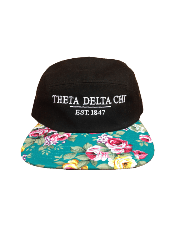 Image of Theta Delta Chi -  5 Panel - Light Blue Floral Brim