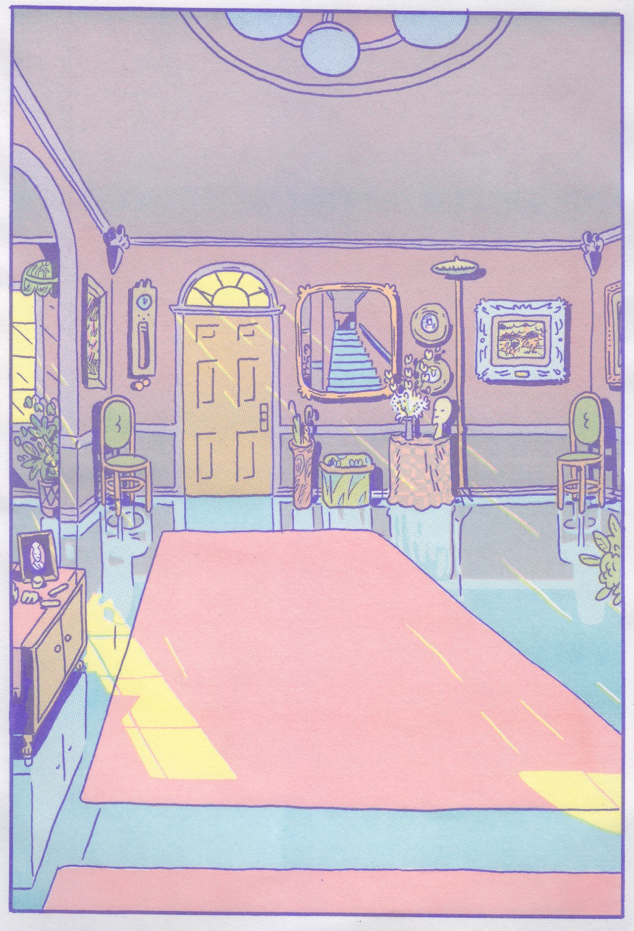 Hard Home - a risograph diptych