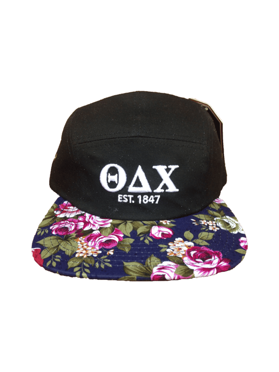 Image of TDX - 5 Panel - Navy Blue Floral Brim