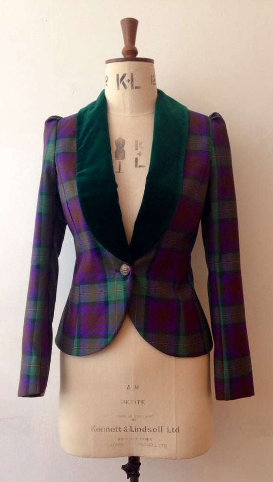 Image of Velvet and tartan show jacket