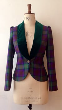 Image 1 of Velvet and tartan show jacket