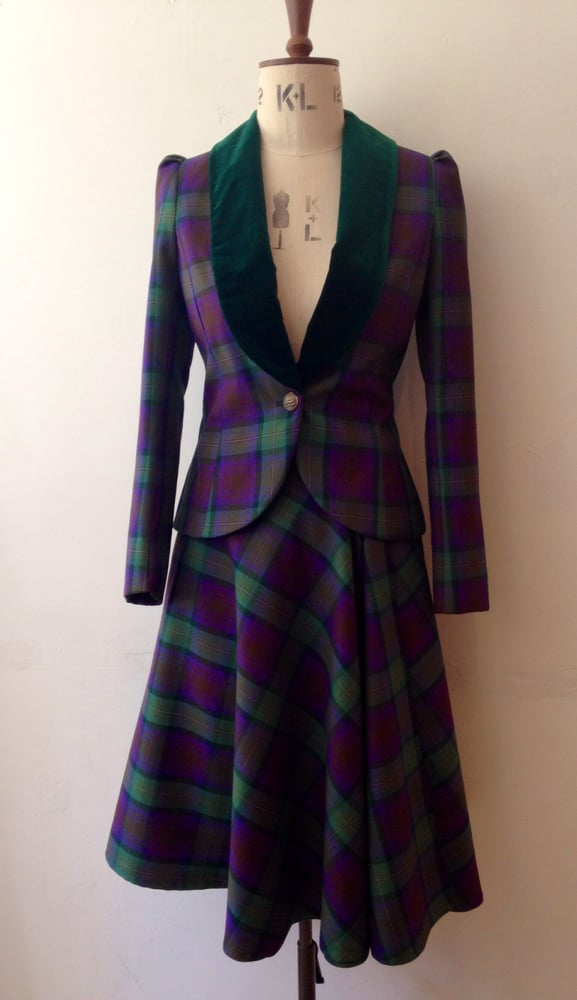 Image of Velvet and tartan show jacket