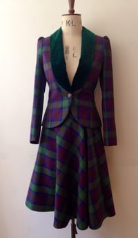 Image 4 of Velvet and tartan show jacket