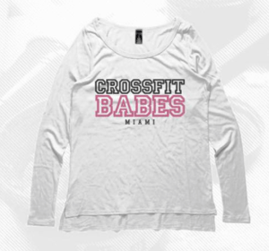 Image of CrossFit Babes White Long Sleeve Top PREORDER ONLY