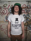 Image of Plumpton Presents logo t-shirt (in white)