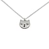 Cat Face Necklace - Sterling Silver