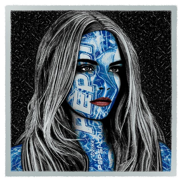 Image of PEPSI CARA - metallic SILVER edition - 2 prints left