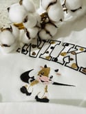 Cow Print Embroidered Hoodie Sweater  