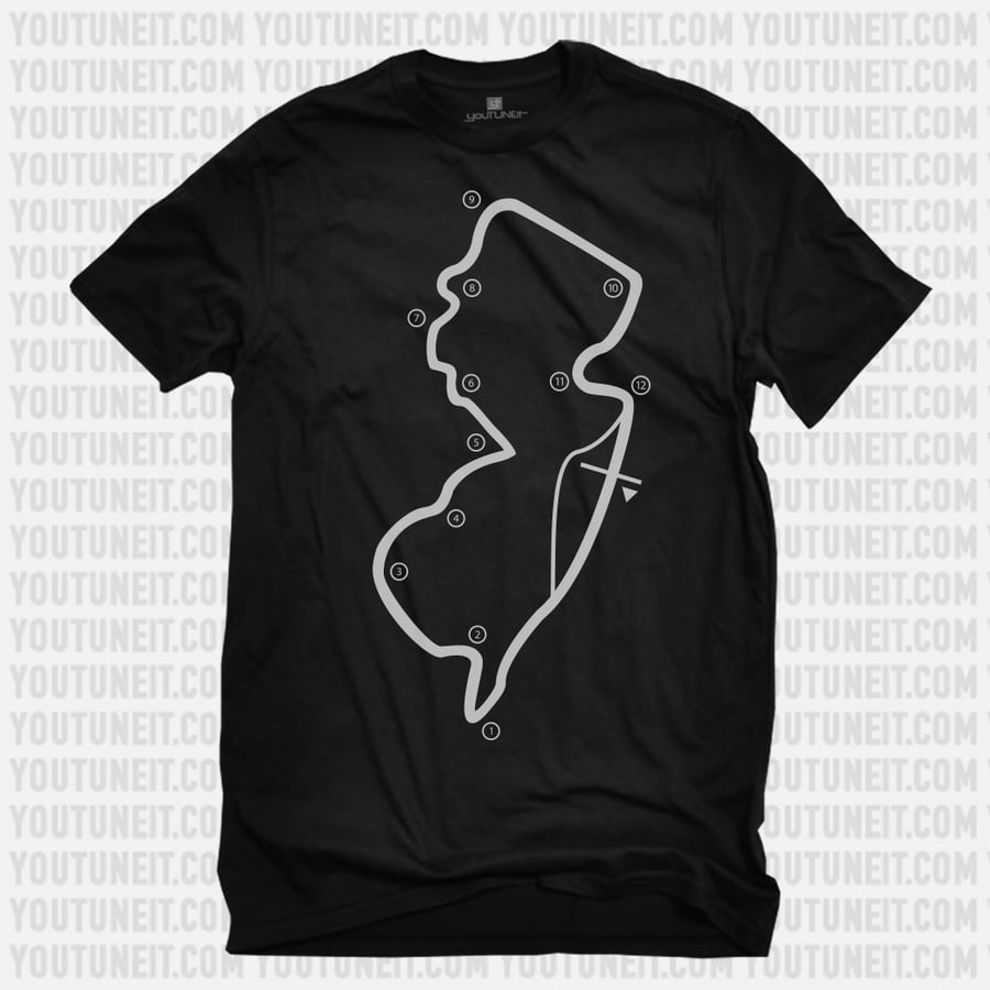 Image of New Jersey State Race Track T-Shirt (Black)