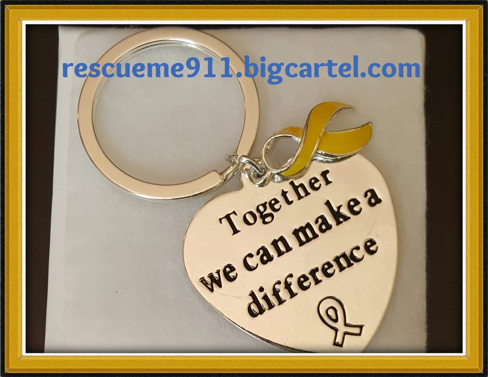 Image of Suicide Prevention Keychain "Together we can make a difference"