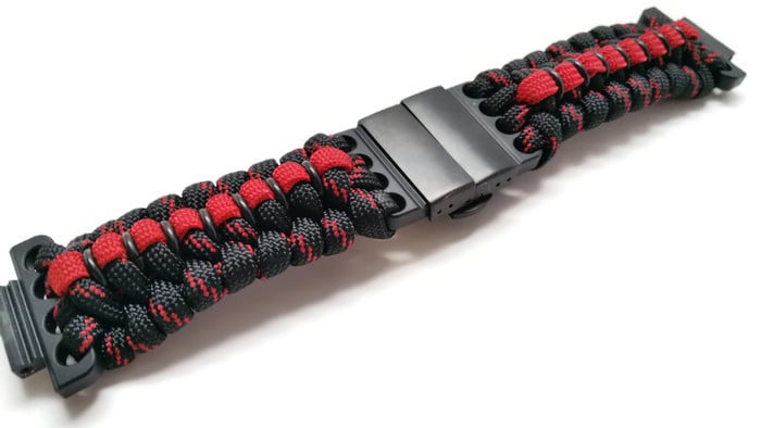 Image of Thin Red Line 2.0 Paracord Band - Fits 16mm Lug G-Shocks