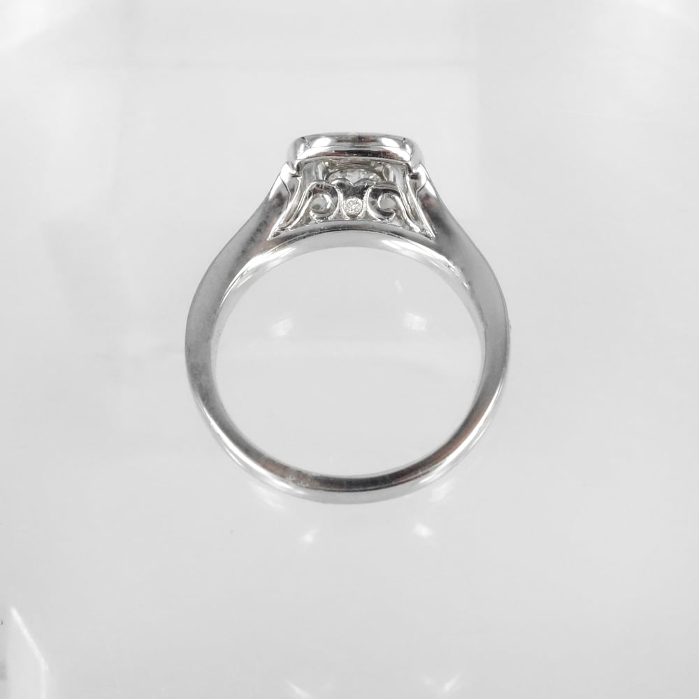 Image of 18ct white gold cluster engagement ring