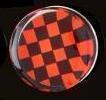 Image of Clear Acrylic Red & Black Checkered Saddle Plugs