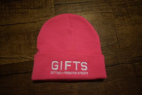 Image of Gifts Original Beanie - Pink & White