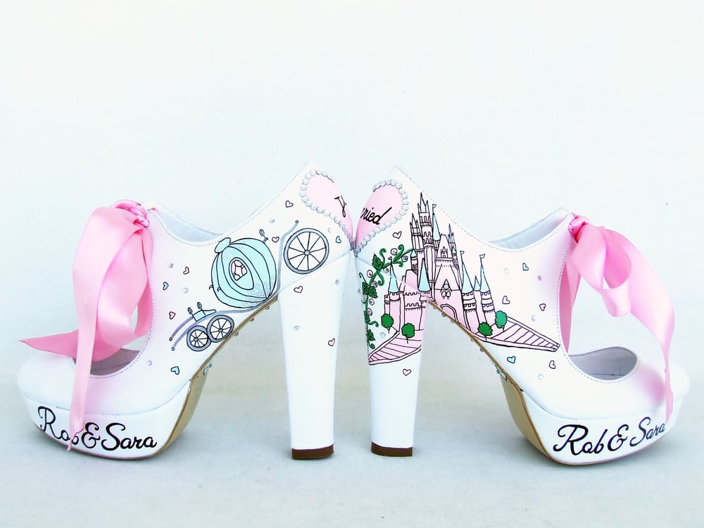 Image of Cinderella's wedding-Personalized Bridal Shoes