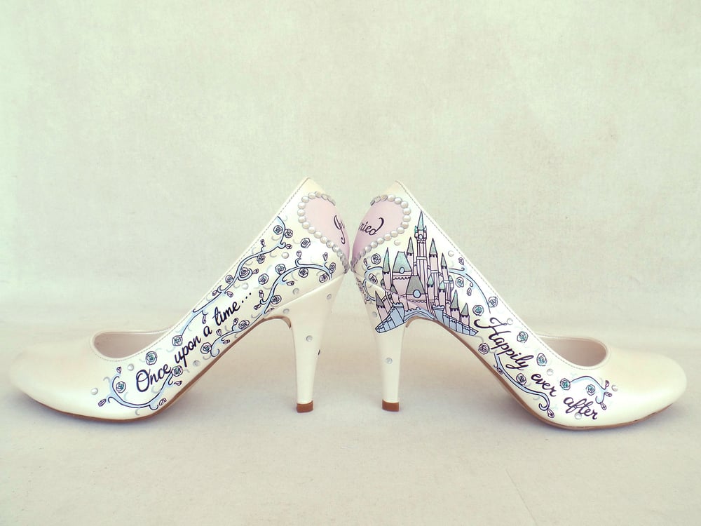Image of Sleeping beauty-Handpainted Wedding Shoes