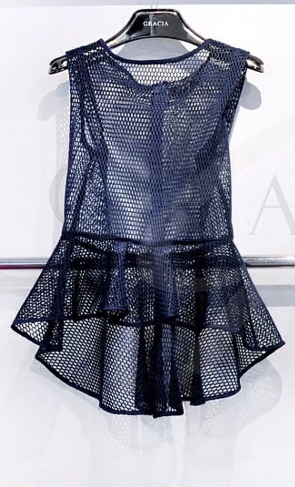 Image of Sofia Elegant Net Shirt - T-15258