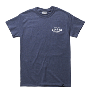 Image of Navy Heather Chest Print Tee