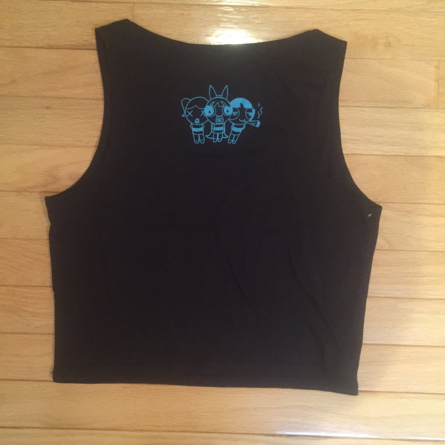 Image of Women's Sour Puff Girl Crop tank (black)