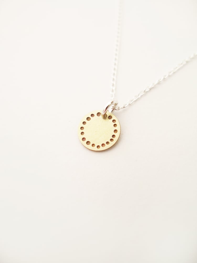 Image of DOT NECKLACE: BLOSSOM (BRASS)