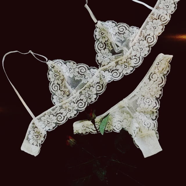 Image of Floral lace lingerie set