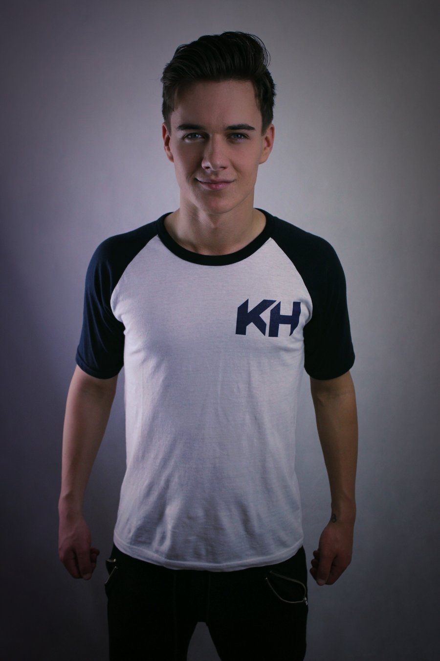 Image of 'KH' White and Blue T-Shirt