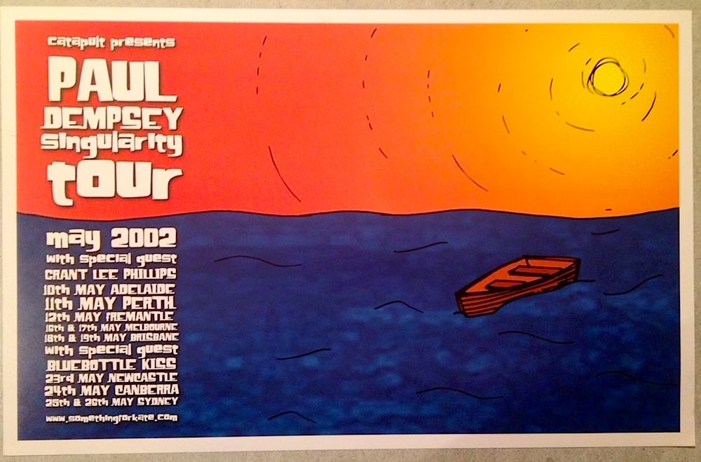 Image of Paul Dempsey Singularity Tour Poster -rare & limited - 'signed/unsigned'