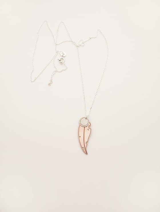 Image of LEAF NECKLACE: GUM DOT BLOSSOM (COPPER)