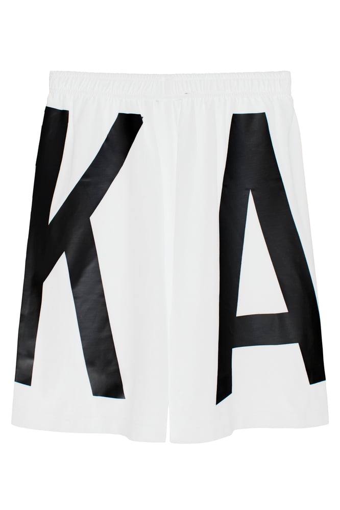 Image of ASSK WRAP LOGO Shorts - White