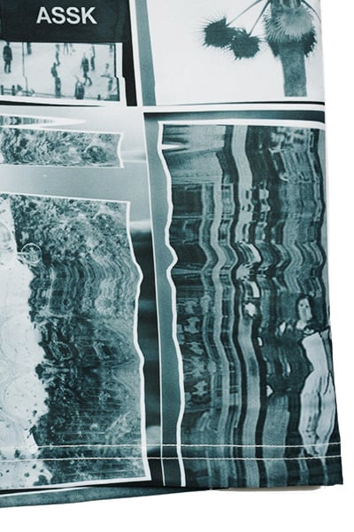 Image of WARPED COLLAGE Shorts - Black and White