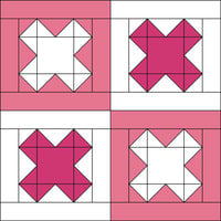 Image 2 of X Mark Mini Quilt #115, PDF Pattern