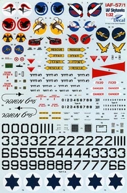 Image of Decals for 1/32 Israeli Air Force Skyhawks