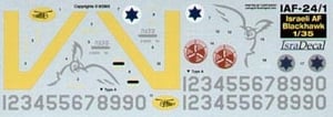 Image of Decals for 1/35 Israeli H-60 Blackhawk Helicopter